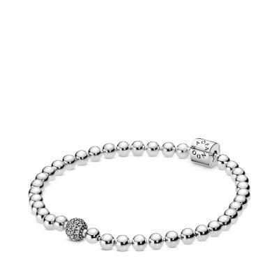 PANDORA Beads & Pave Bracelet Size 21 - 598342CZ-21