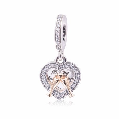 Pandora Two-Tone Happy Anniversary Dangle Charm